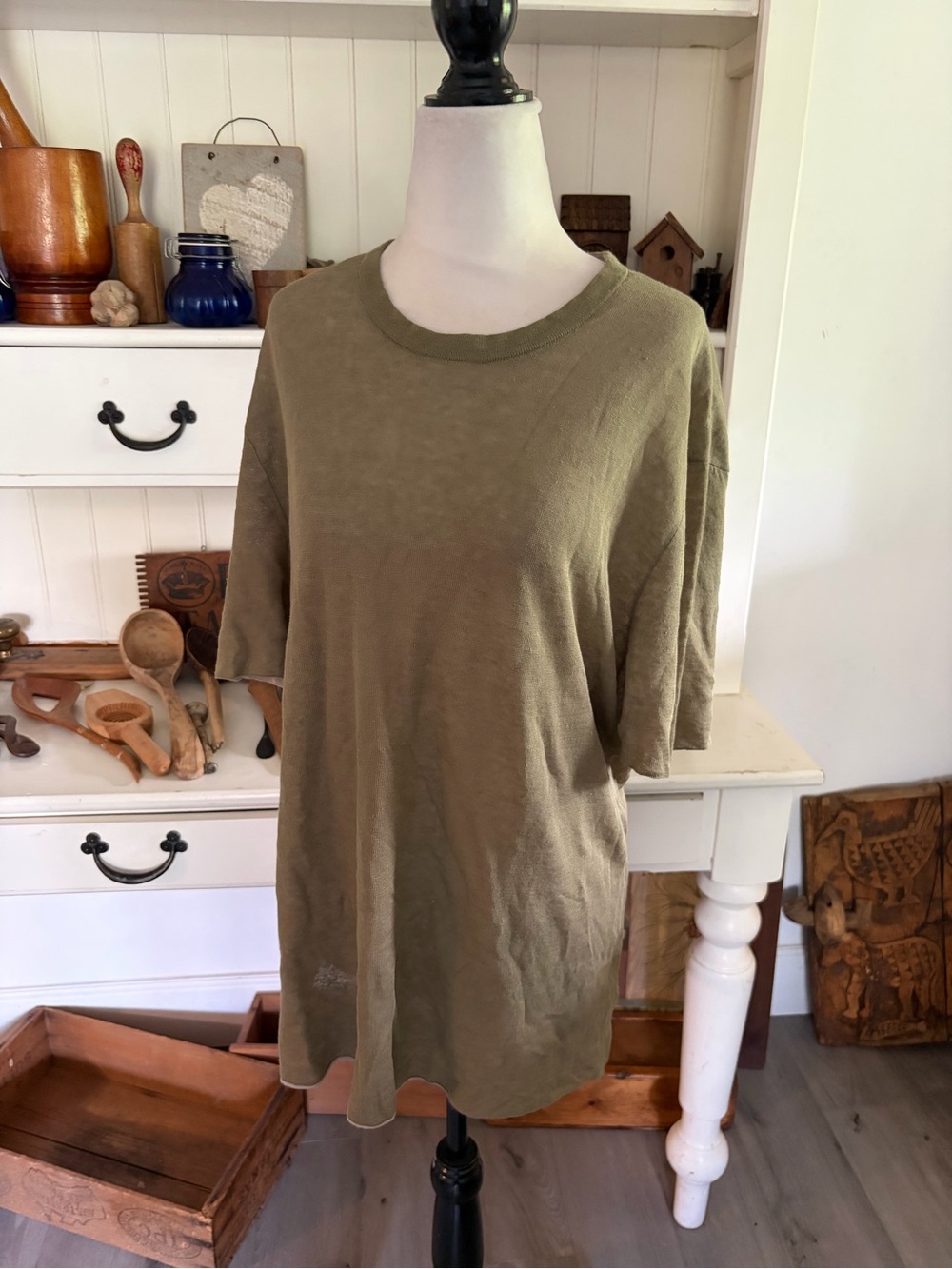 Classic Olive Green Men’s Knit Tee